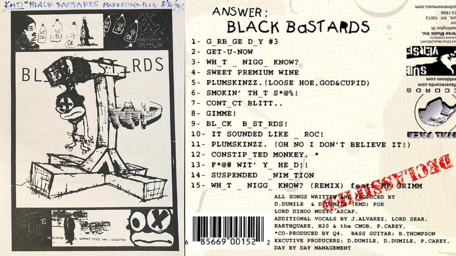 black bastards KMD mf doom artwork