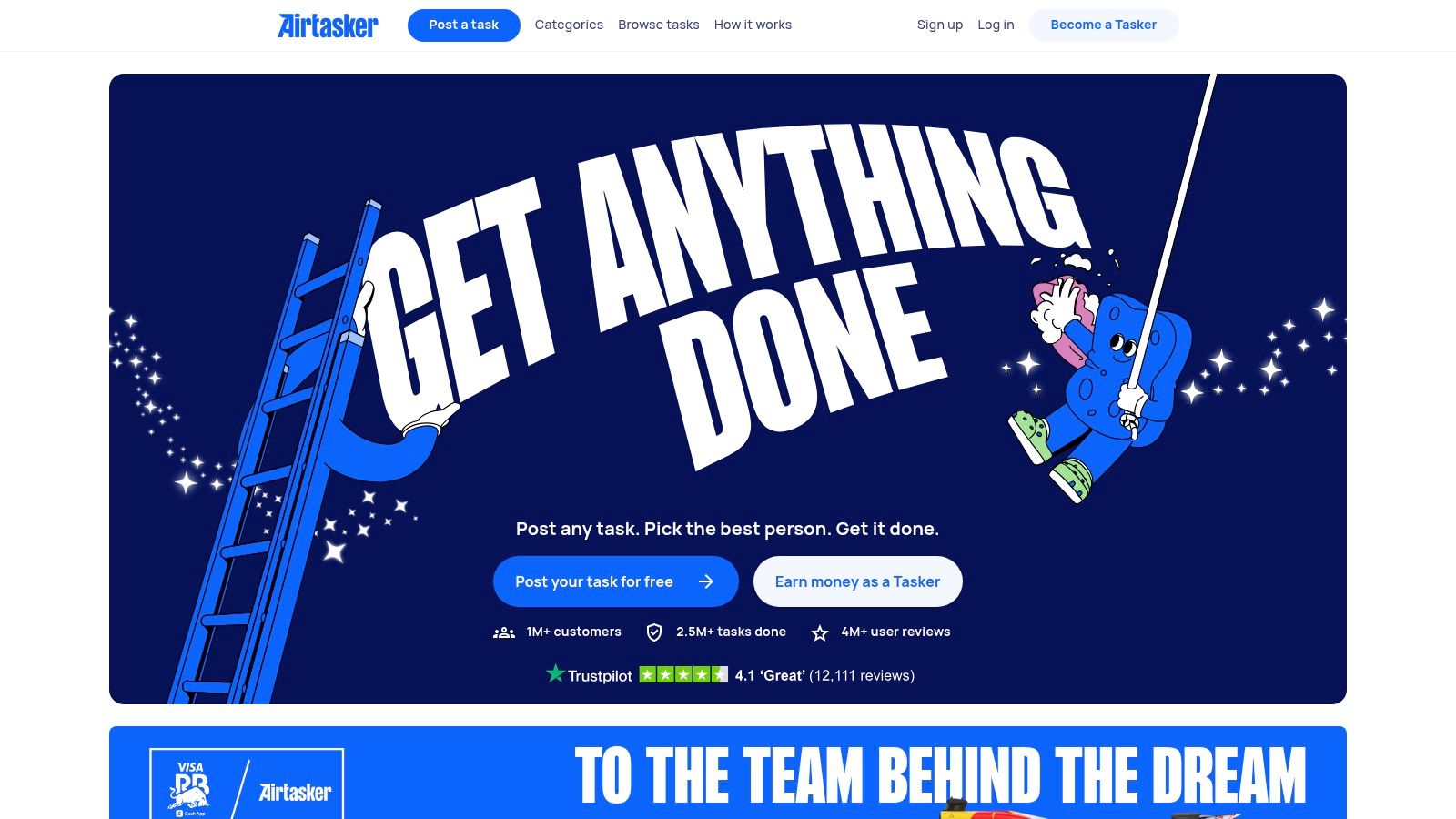 Airtasker user completing tasks from home