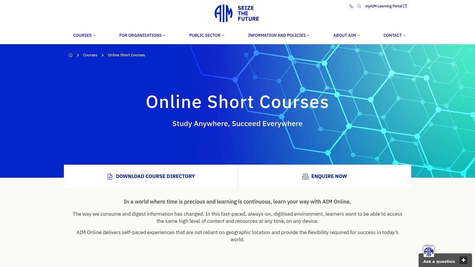 Australian Institute of Management (AIM) – Online Short Courses