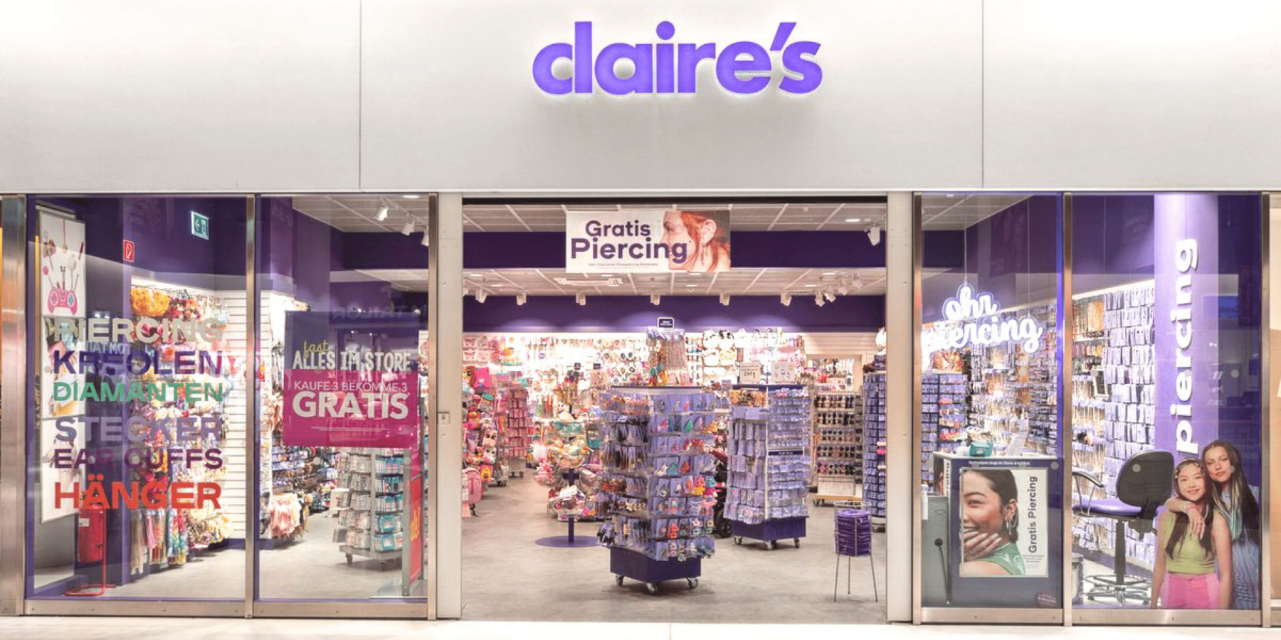 Claire's leidet auch unter der Zollpolitik; das Unternehmen importiert viele seiner Waren aus China.