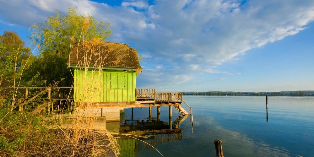 Blick auf den Bodensee bei Ermatingen.