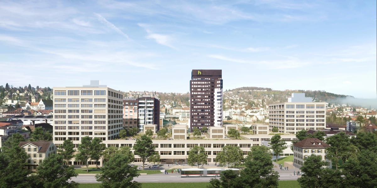 So soll der Neubau-komplex des Kantonsspitals St.Gallen einst aussehen.