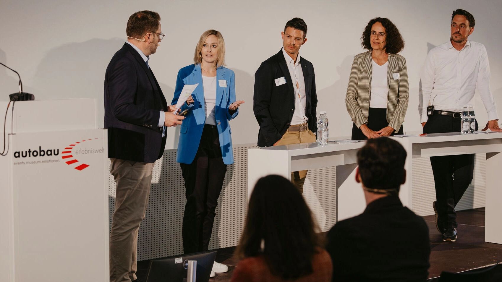 Podiumsdiskussion mit Silvan Halter, Monica Müller, Gian Nauli, Petra Roth, moderiert von Jérôme Müggler (IHK Thurgau). (v.r.n.l.)