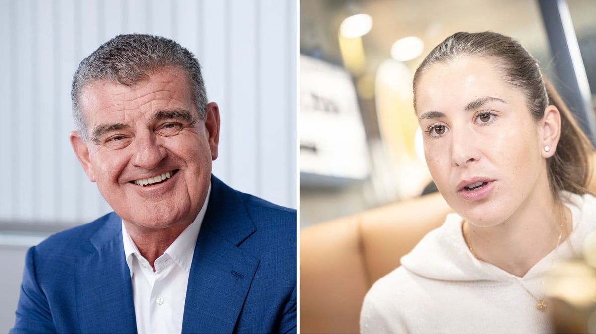 Der Bodenständig-Gelassene und die Humorvoll-Lebensfreudige: Peter Spuhler und Belinda Bencic.