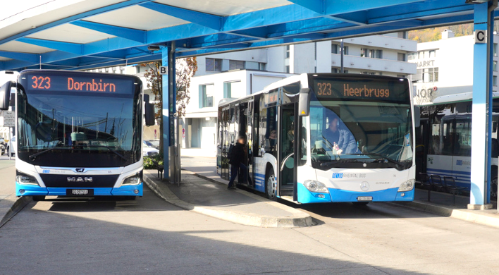 Künftig verkehrt die Linie 323 als durchgehende Verbindung von Heerbrugg über Widnau und Diepoldsau nach Dornbirn.