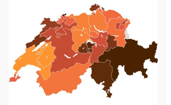 Prozentuale Veränderung der Zahl der 20- bis 64-jährigen Personen von 2026 bis 2036 ohne Nettozuwanderung. Prozentuale Veränderung der Zahl der 20- bis 64-jährigen Personen von 2026 bis 2036 ohne Nettozuwanderung.