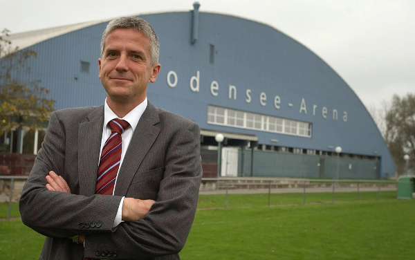 Matthias Mölleny bei seinem Amtsantritt als Verwaltungsratspräsident der Bodensee-Arena 2005.
