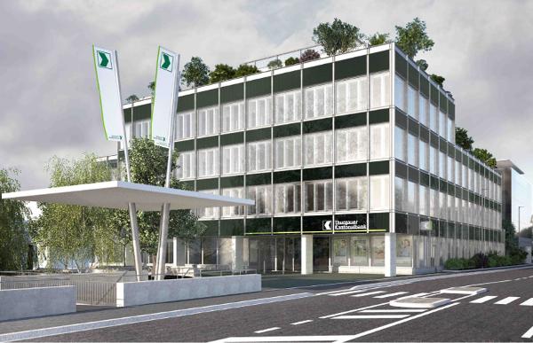 Die Visualisierung des umgebauten Hauptsitzes zeigt die künftige Ausgestaltung.