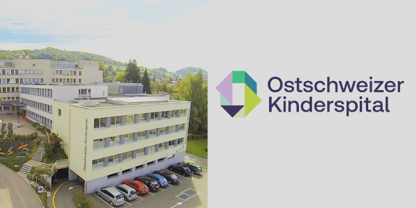 Das neue Logo des Ostschweizer Kinderspitals: Sieben Tangram-Formen ergeben ein «O» für die Ostschweiz und stehen für Vielfalt und Einheit. (Collage: stgallen24)