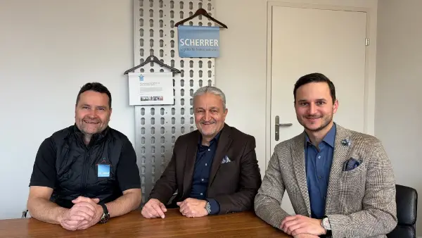Alex Scherrer, COO, Andreas Scherrer, CFO, Adrian Scherrer, CEO. (v.l.) Alex Scherrer, COO, Andreas Scherrer, CFO, Adrian Scherrer, CEO. (v.l.)