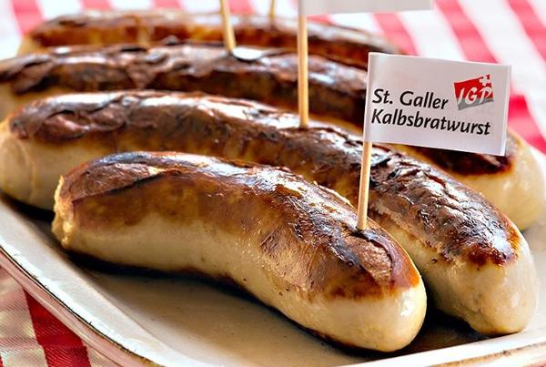 Die Schweiz ist im Ranking auf Platz 23 mit der St.Galler Bratwurst (3,9 Sterne). Die Schweiz ist im Ranking auf Platz 23 mit der St.Galler Bratwurst (3,9 Sterne).