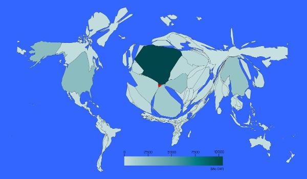 Besonders eng ist die Verflechtung mit Deutschland (dunkelgrün): rund ein Drittel der Ostschweizer Exporte wird dort abgesetzt.