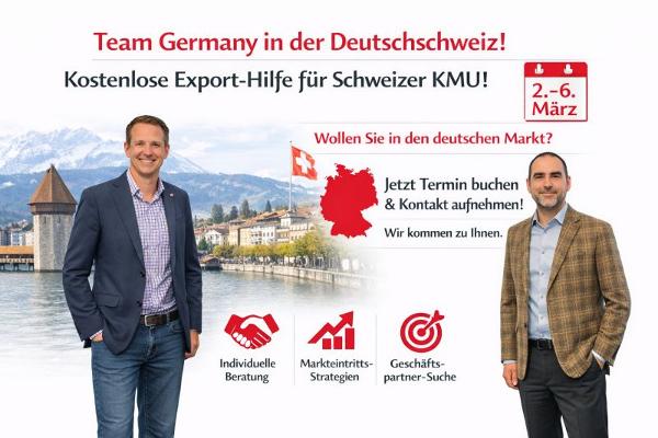 Jan Hiersemenzel und Dr. Lukas Julian Keller von Switzerland Global Enterprise. (v.l.)