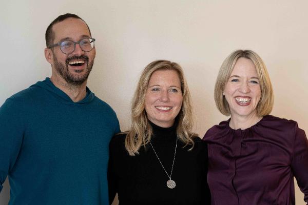 Die drei KI-Power-Swiss-Profis Patrik Breitenmoser, Manuela Hug und Antonia Zahner.