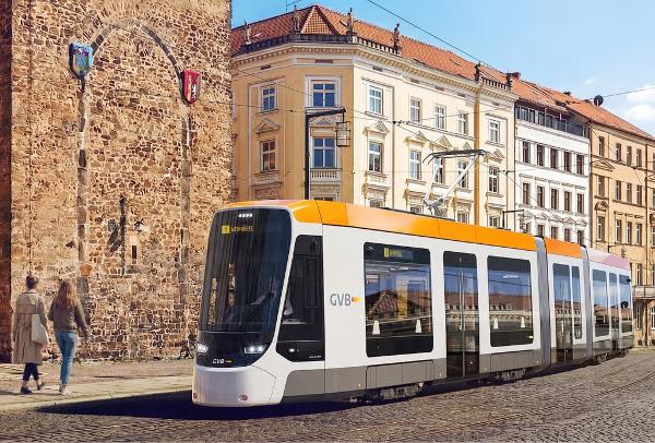 Visualisierung des Stadler-Trams in Görlitz. Visualisierung des Stadler-Trams in Görlitz.