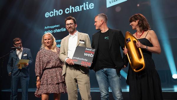Das Gold-Team der Echo Charlie GmbH aus Chur. In der Mitte Dr. med. dent. Luca Golland.