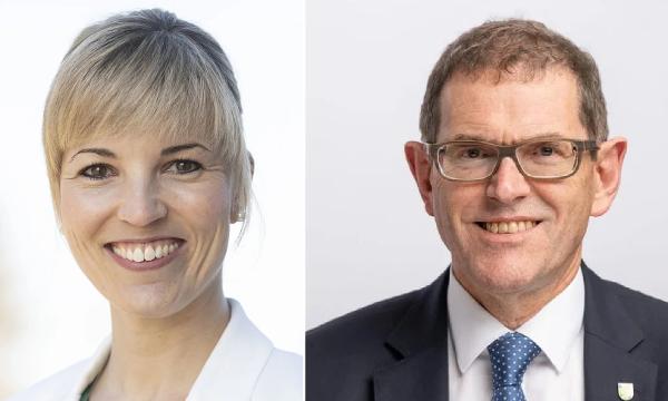 Nationalrätin Diana Gutjahr und Ständerat Jakob Stark. Nationalrätin Diana Gutjahr und Ständerat Jakob Stark.