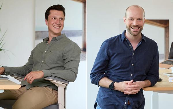 Christian Stiefel, Gründer und Head of Product Innovation, und Jonas Romer, Gründer und Head of Digital Experience. Christian Stiefel, Gründer und Head of Product Innovation, und Jonas Romer, Gründer und Head of Digital Experience.