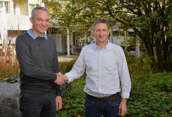Pascal Nägeli, Präsident Betriebskommission Sonnegrund, Hans Städler, Präsident des Verwaltungsrats Solino. (v.l.)