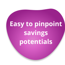 Easy to pinpoint savings potentials