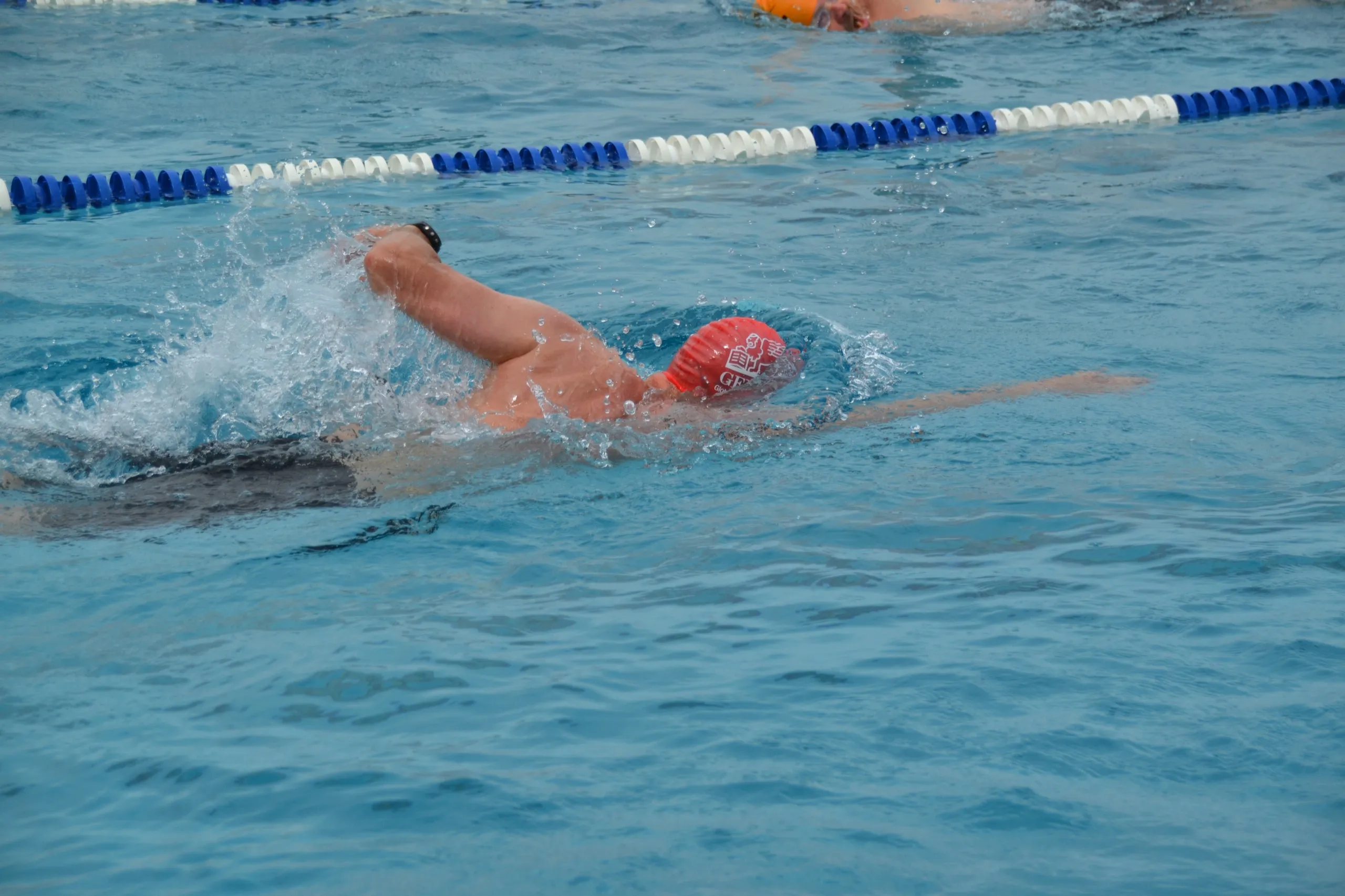 Swimmer in action at the 2026 RISK MAN event