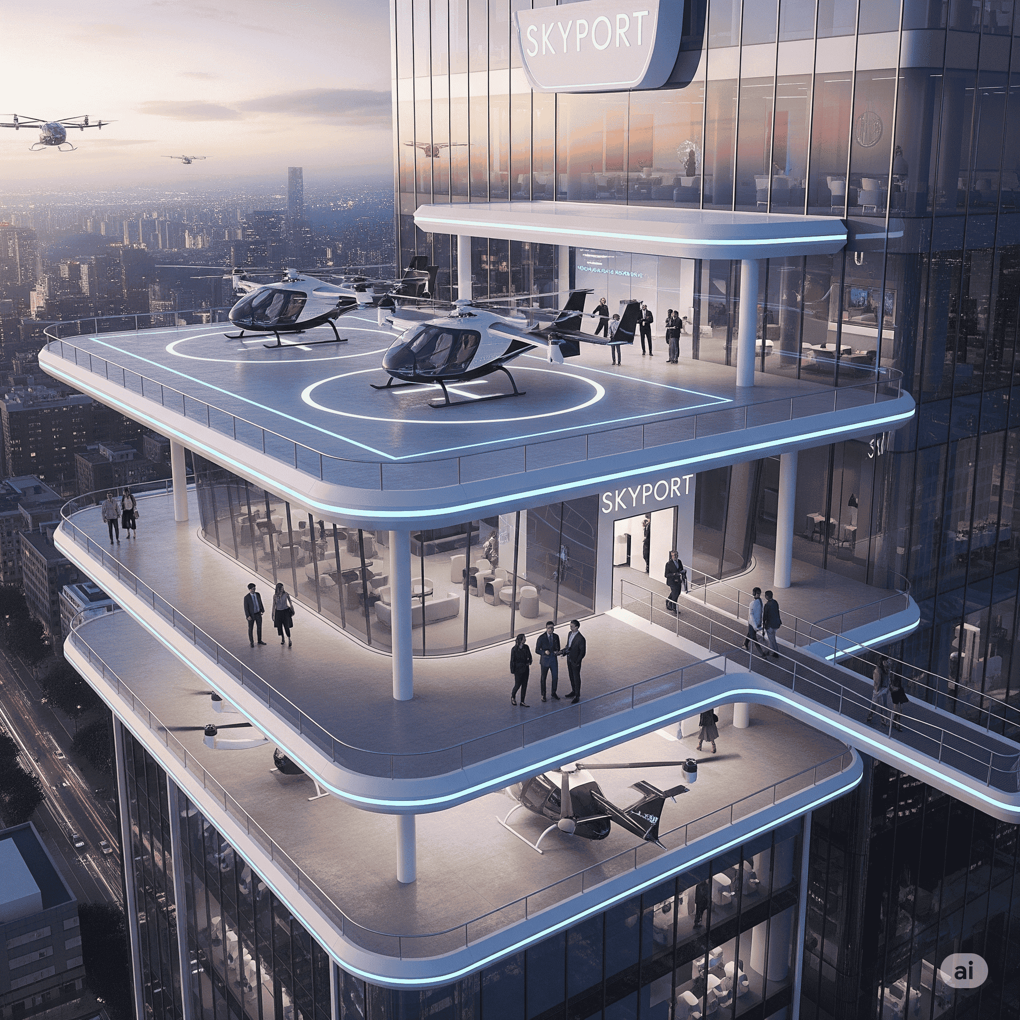 The Sky's the Limit: Designing Urban Vertiports for Future City Skies