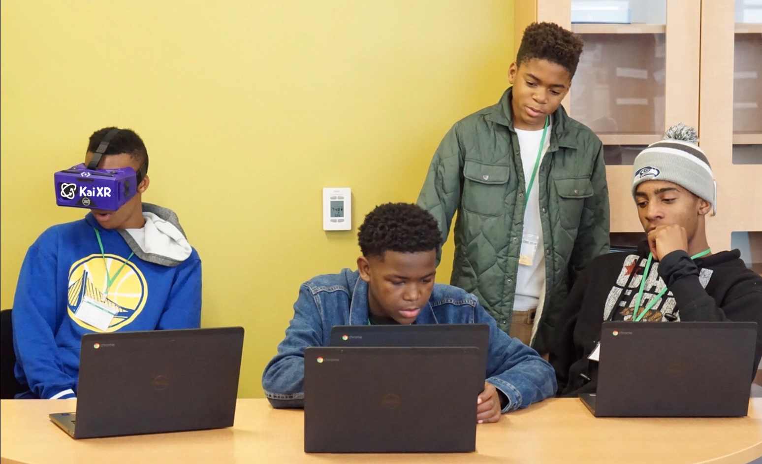 Students using laptops