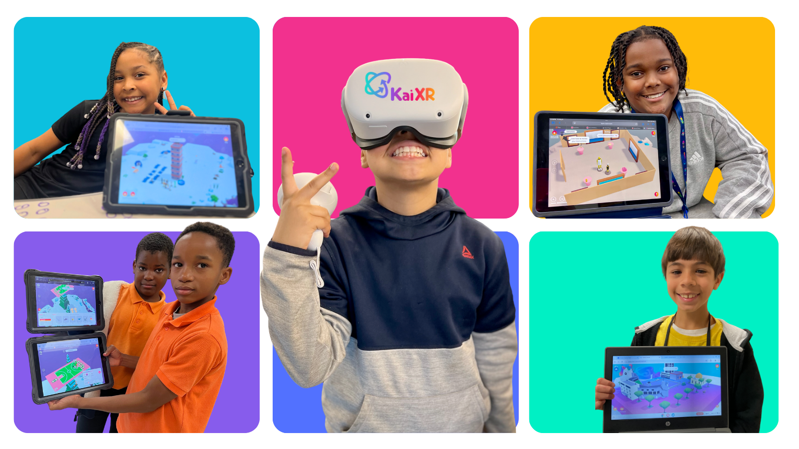 students with kai xr