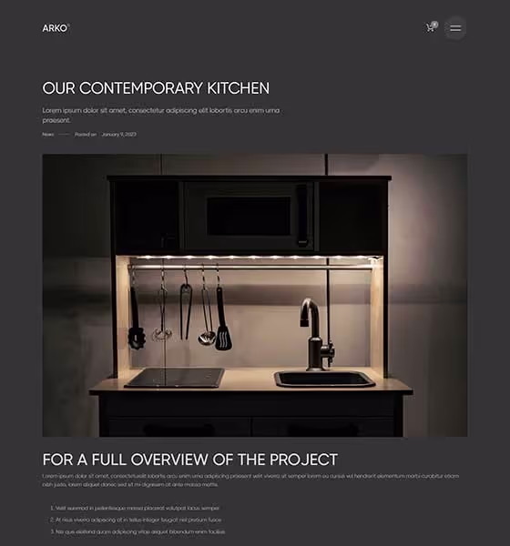 Screenshot Blog Post - Arko Webflow Template