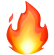 An emoji depicting burning fire