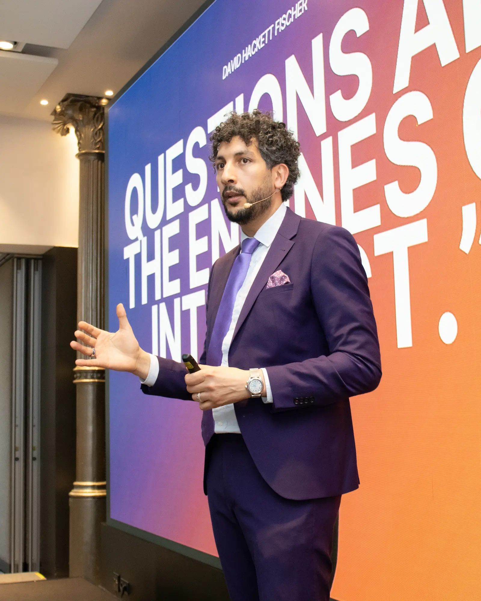 Pharmaceutical leader at the stage