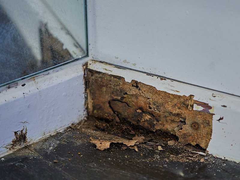 termite damage on duluth home