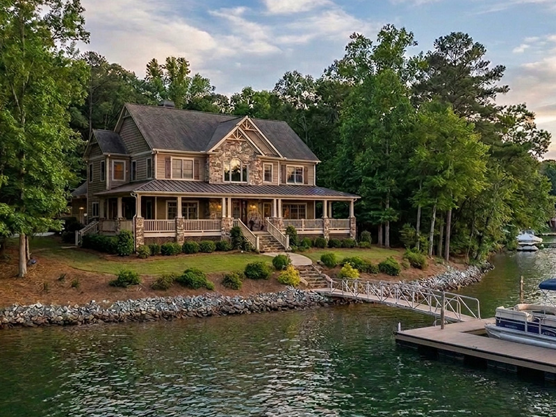 beautiful home on a lake