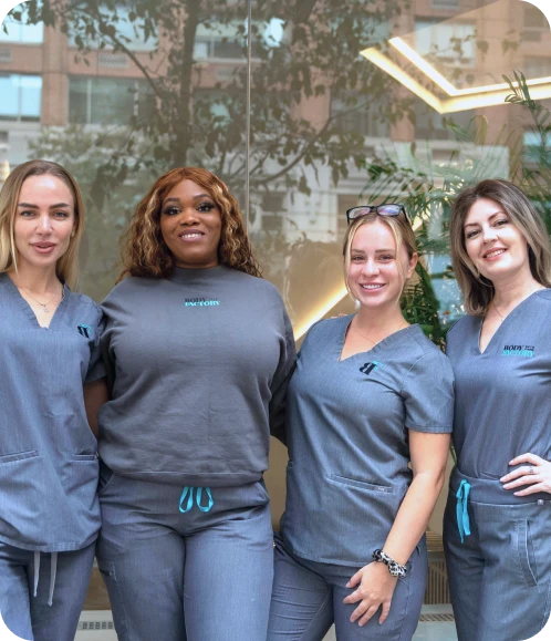 BodyFactory's New York City clinical team in branded scrubs