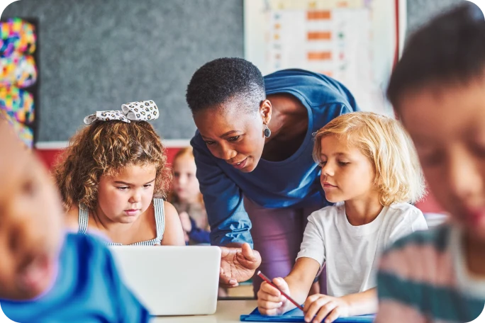 teacher and students in classroom