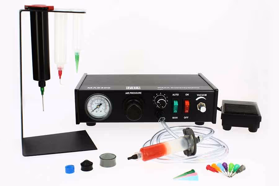 Pneumatisches Dosiersystem mit Druckregler und Kartuschenhalter
