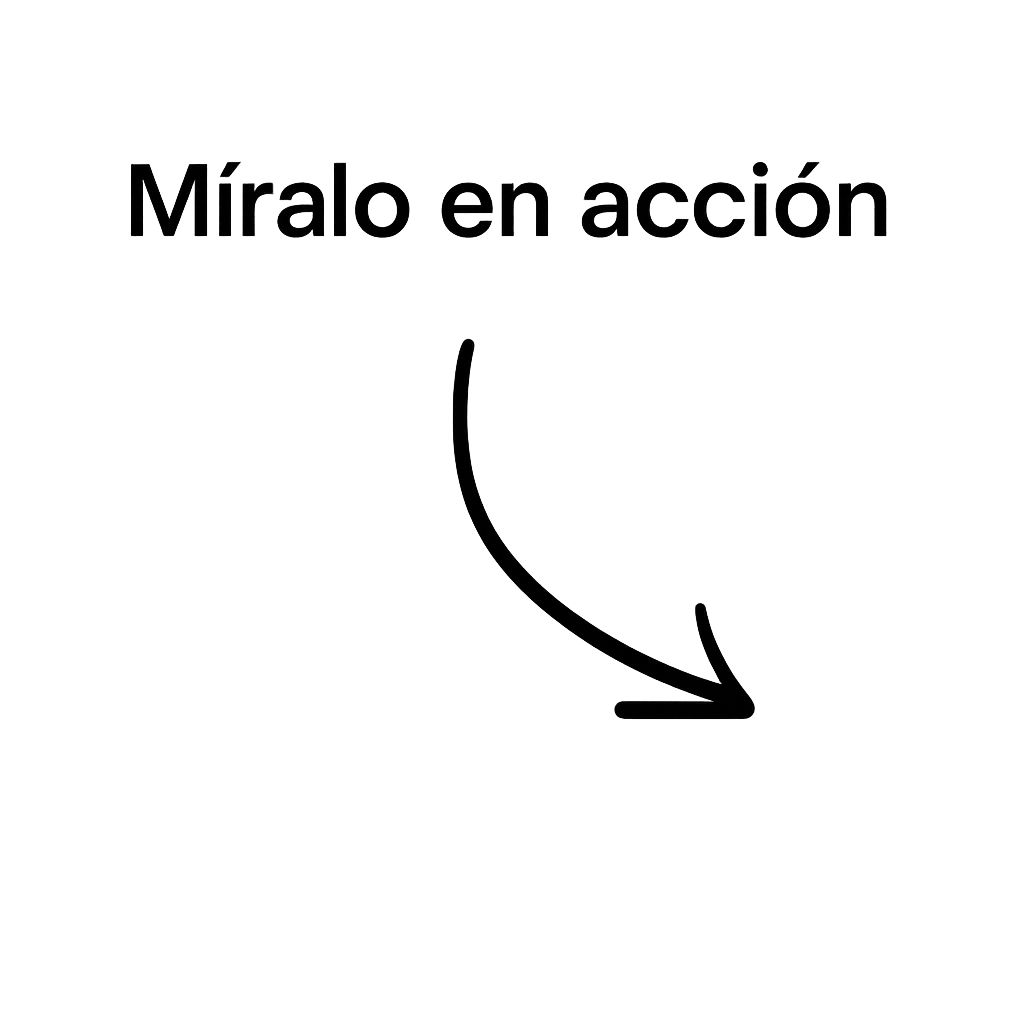 Míralo en acción. Flecha CTA
