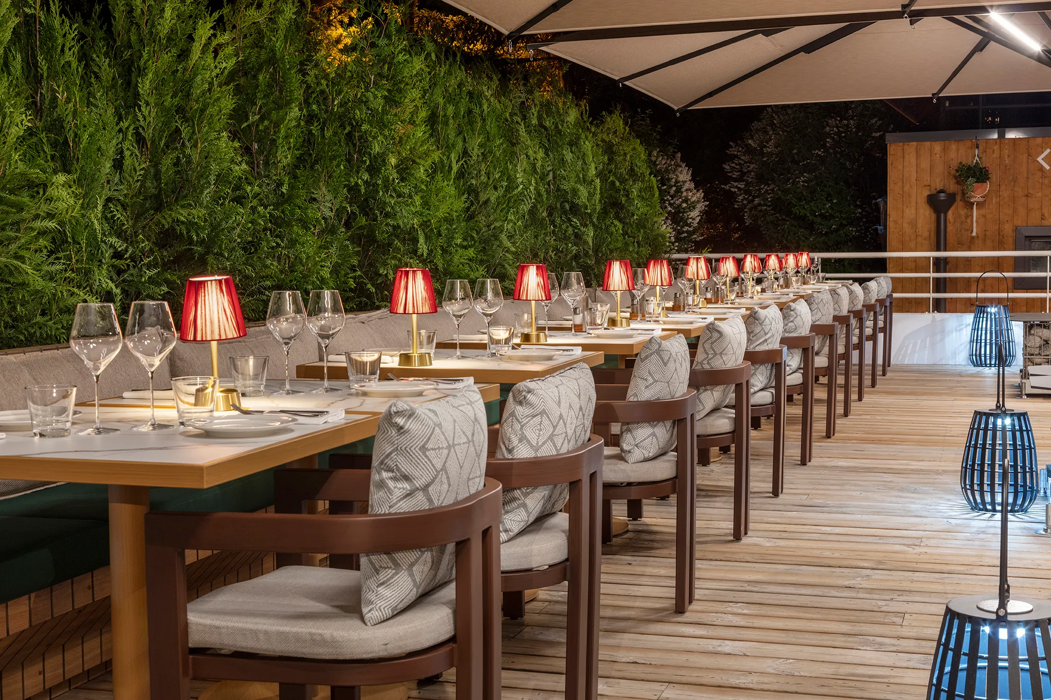 Terrasse du restaurant Casa Nonna à l'hôtel Les Aiglons