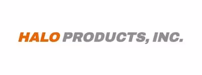 Halo Products, Inc. company logo in orange and gray text