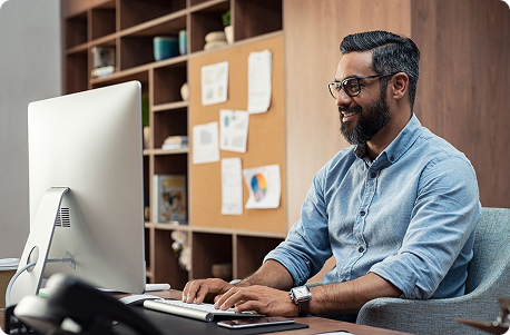Man working on computer