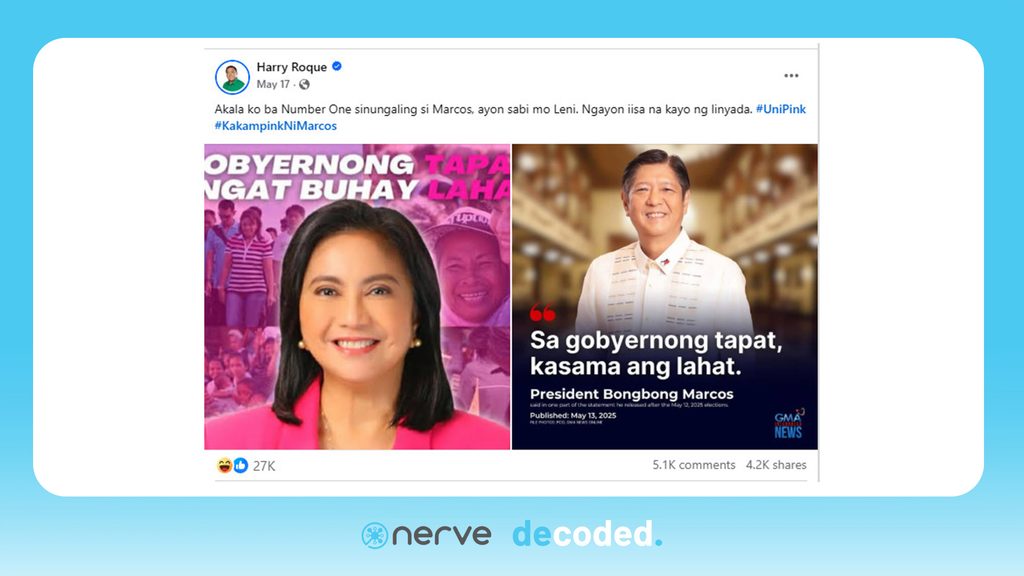 Harry Roque post