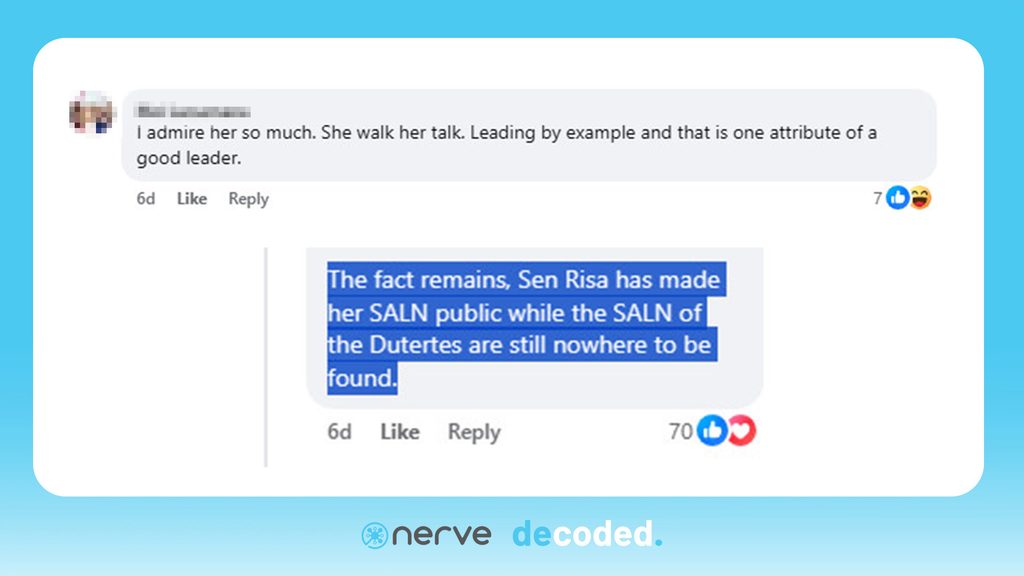 Risa Hontiveros, Decoded SALN