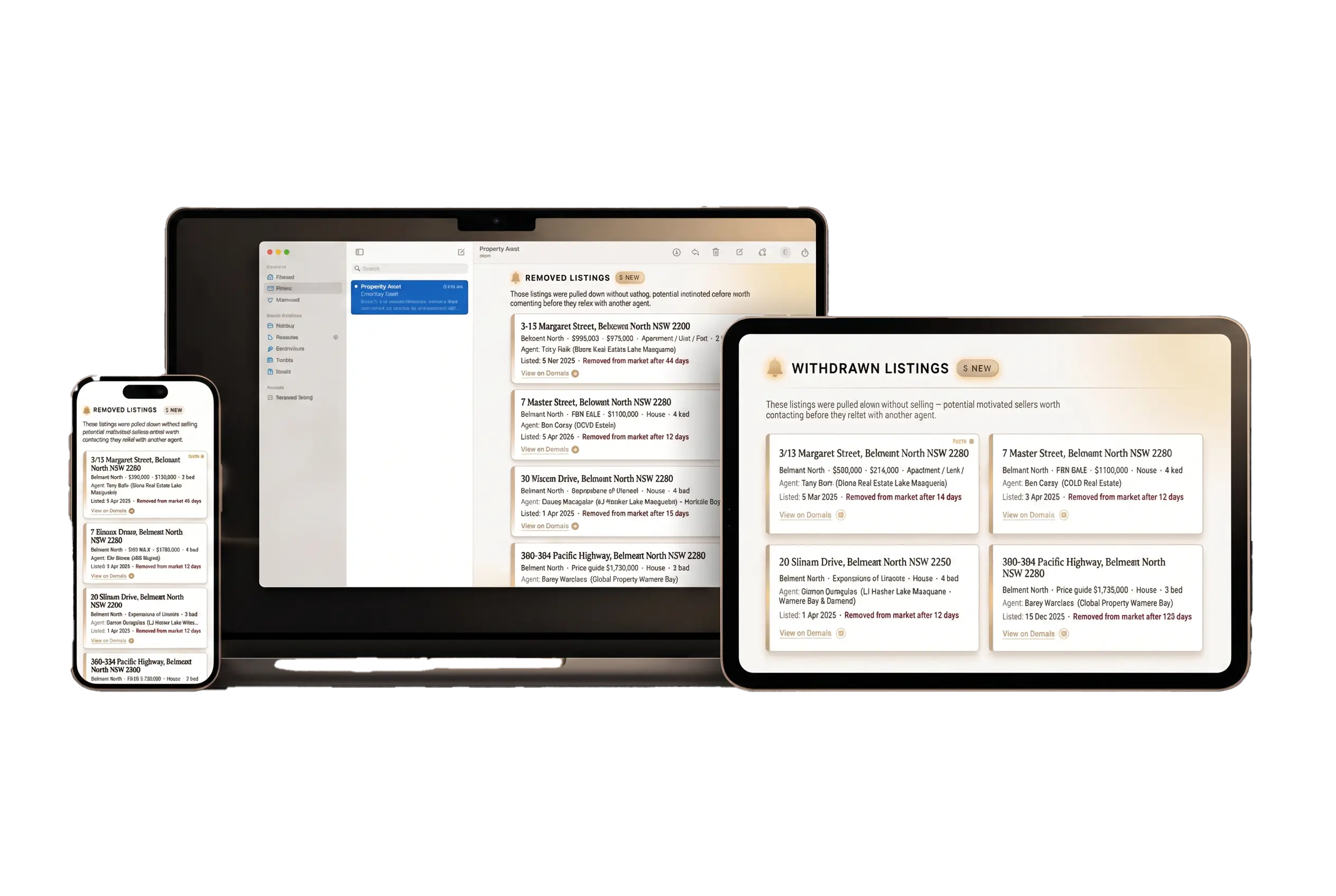 AgentHype cross-device platform tracking expired and withdrawn real estate listings