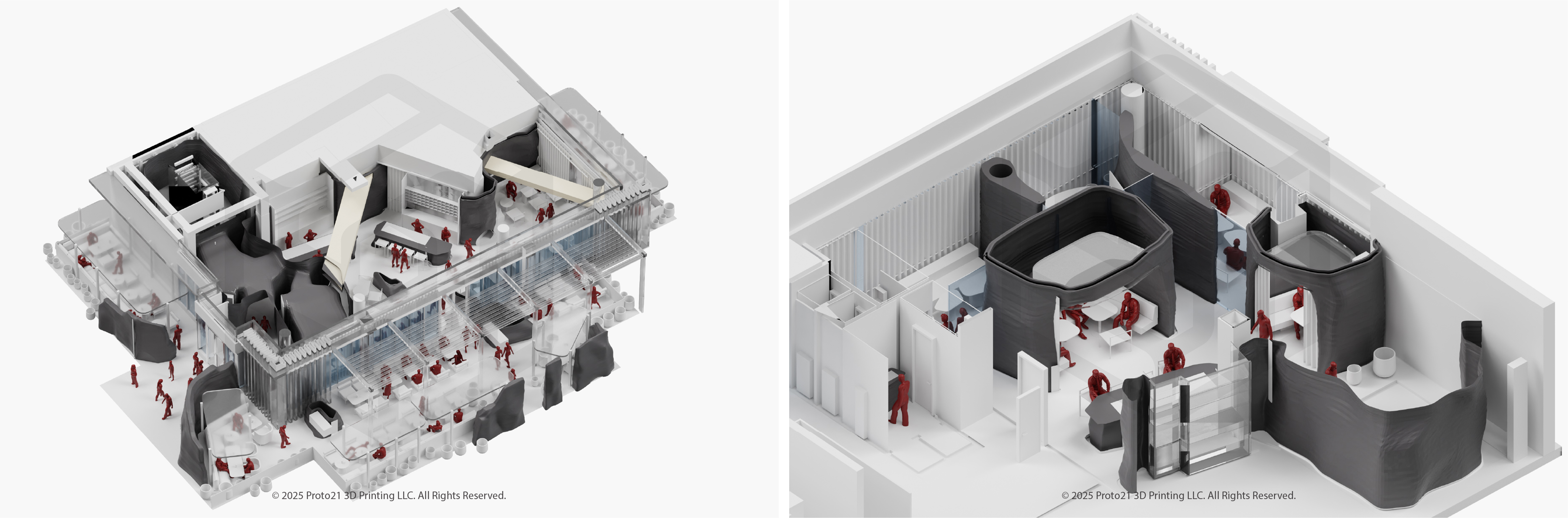 3D illustration of MYATA Restaurant’s overall design