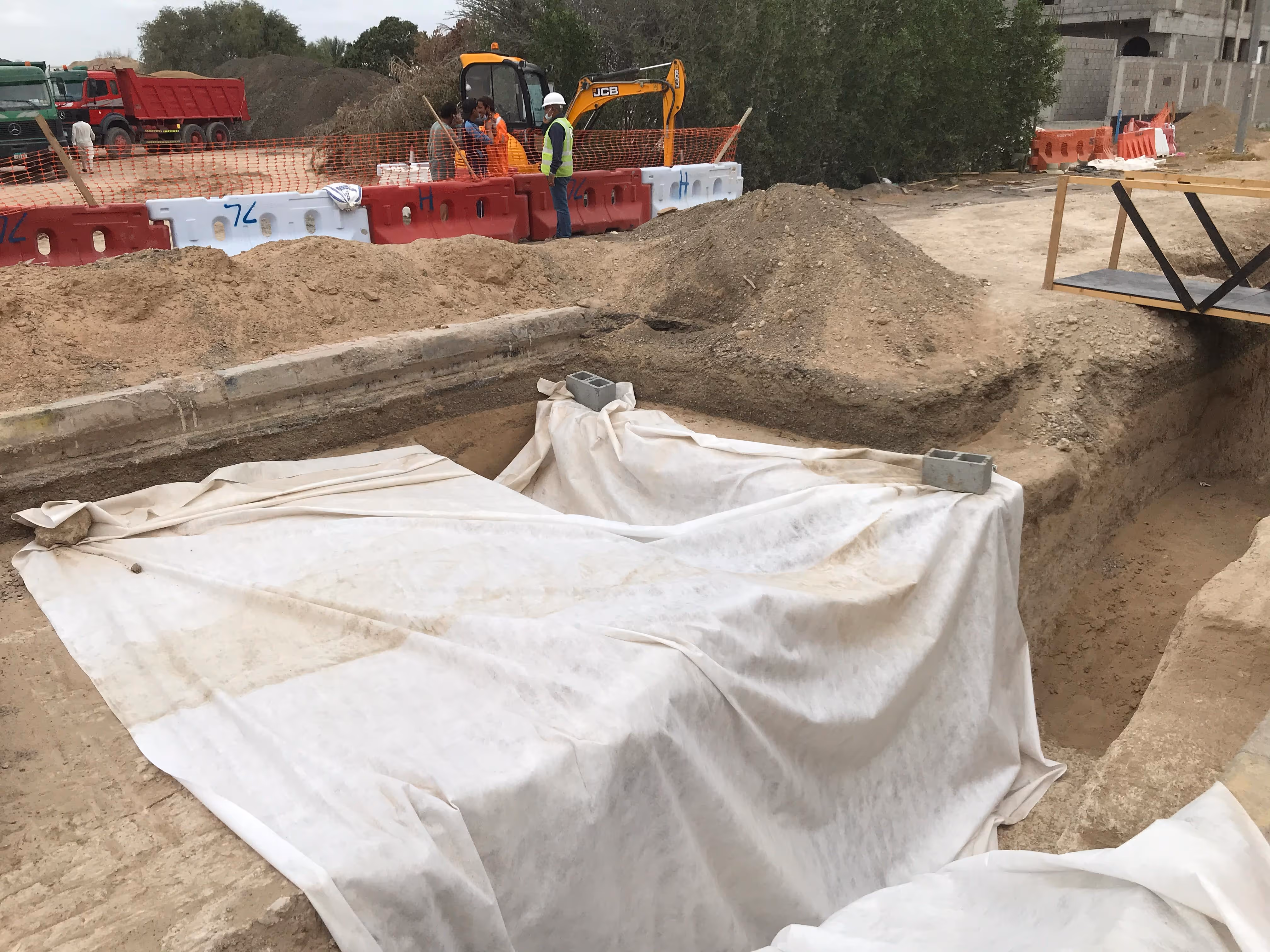 geotextile on site