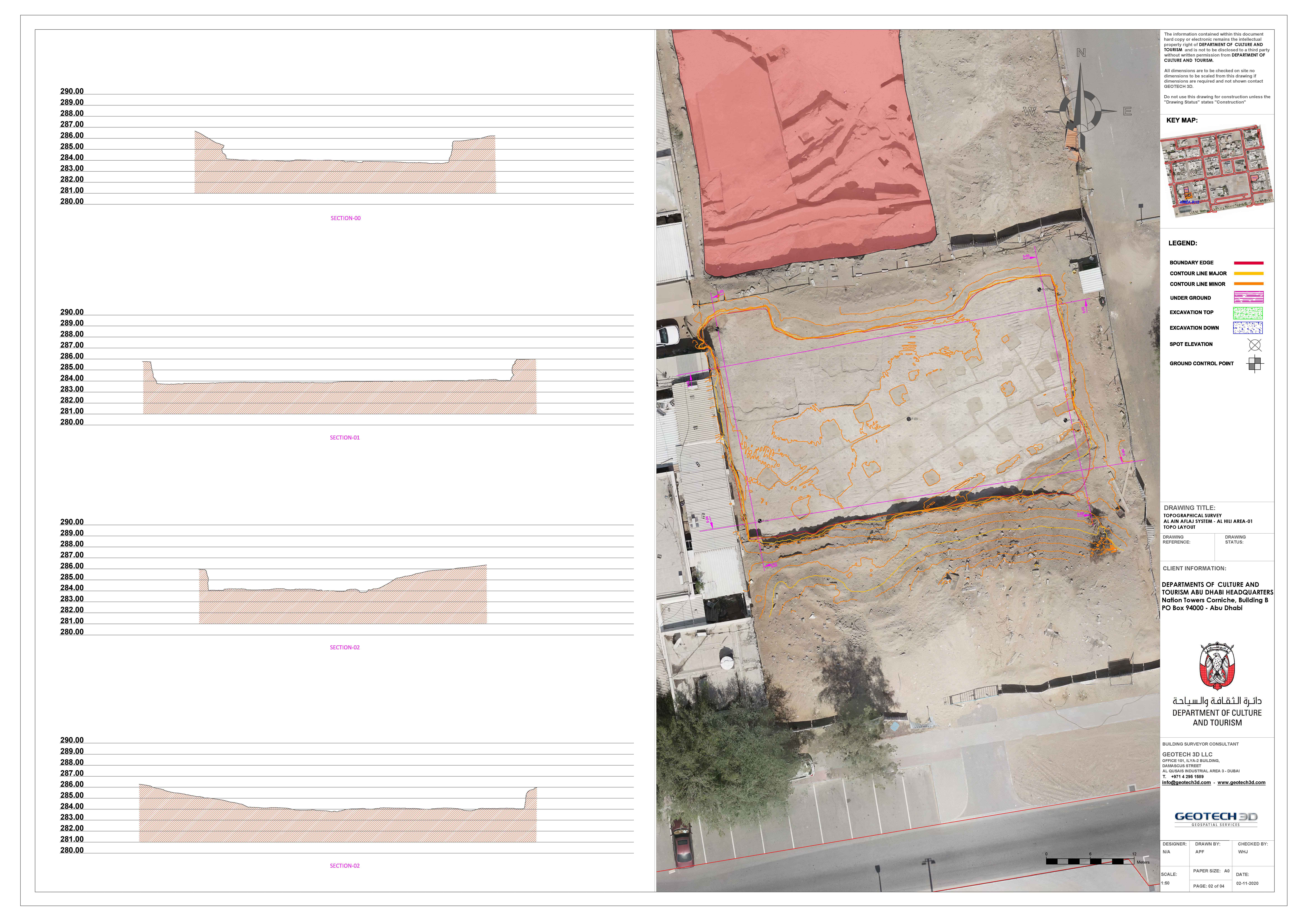 sections though the site R12