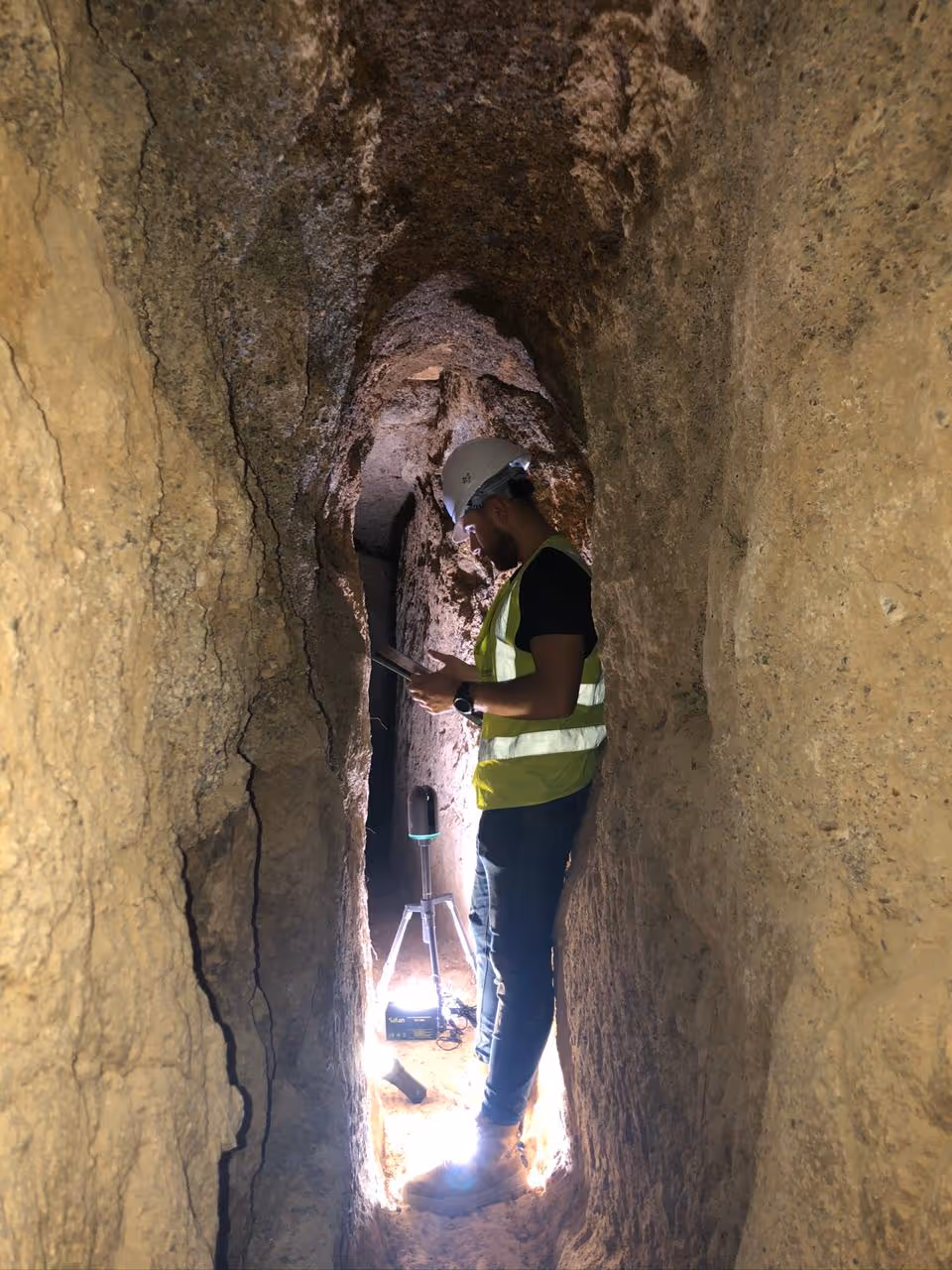 3D scanning survey inside the falaj