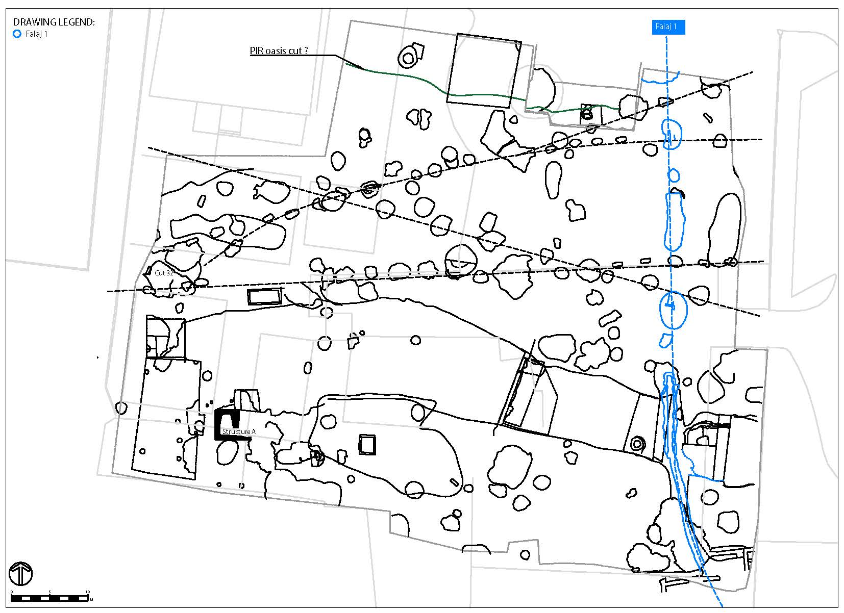 showing pre-islamic falaj course