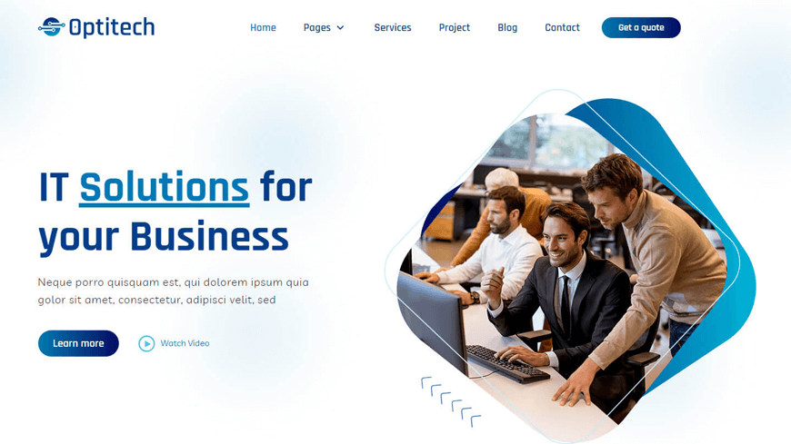 Optitech - IT Company Website Template