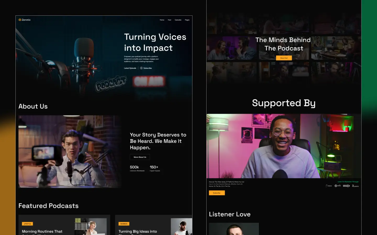 Zenmic – Podcasts Website Template